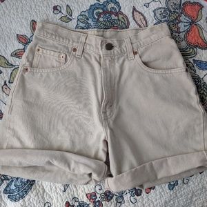 Vintage Levi's Shorts, Off-White